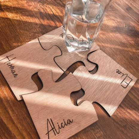 Wooden puzzle coasters Wooden puzzle coasters