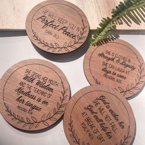 round wood coasters