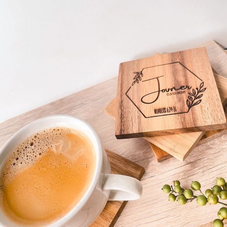 thick wooden square coasters
