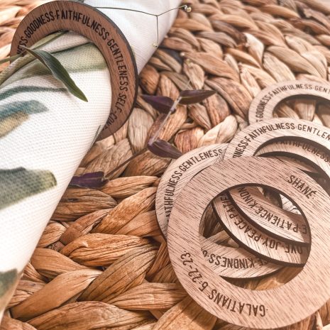 wooden napkin rings